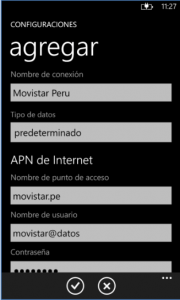 configurar apn movistar peru windows phone 8.1